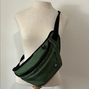 Waterfly Green Belt Bag with Black Accents